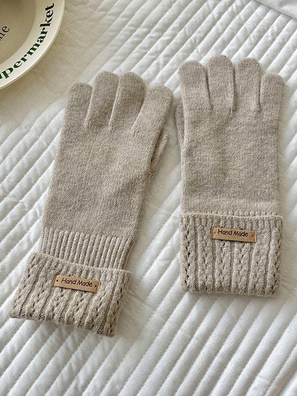 Jacquard Touch Screen Velvet Gloves