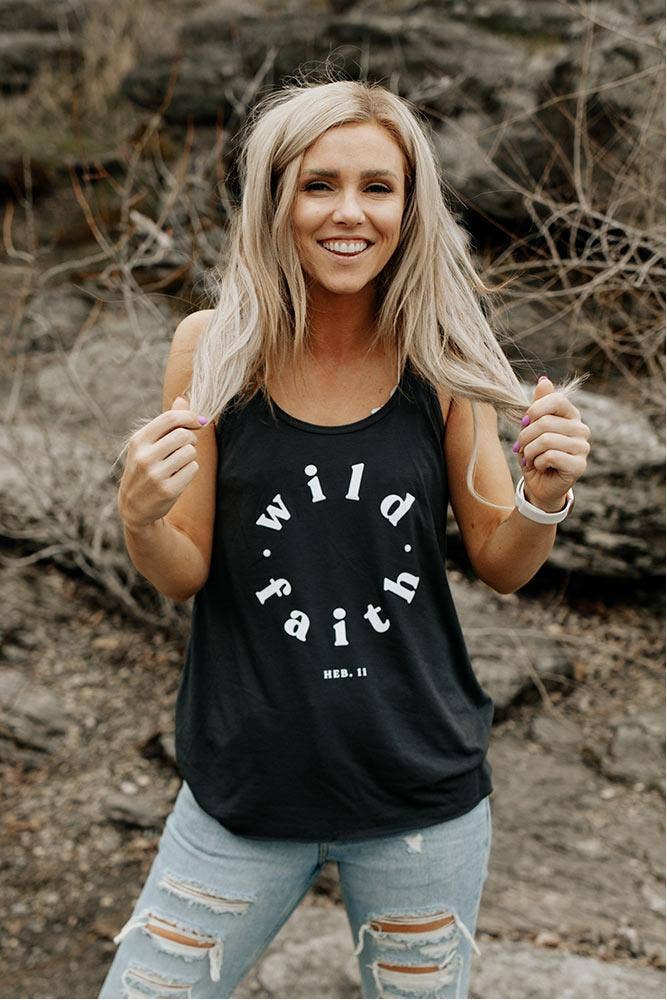 WILD FAITH FLOWY RACER TANK
