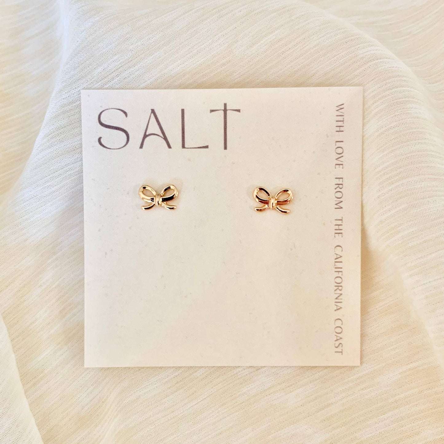 Bow Stud Earrings | 18k Gold