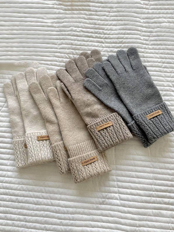 Jacquard Touch Screen Velvet Gloves