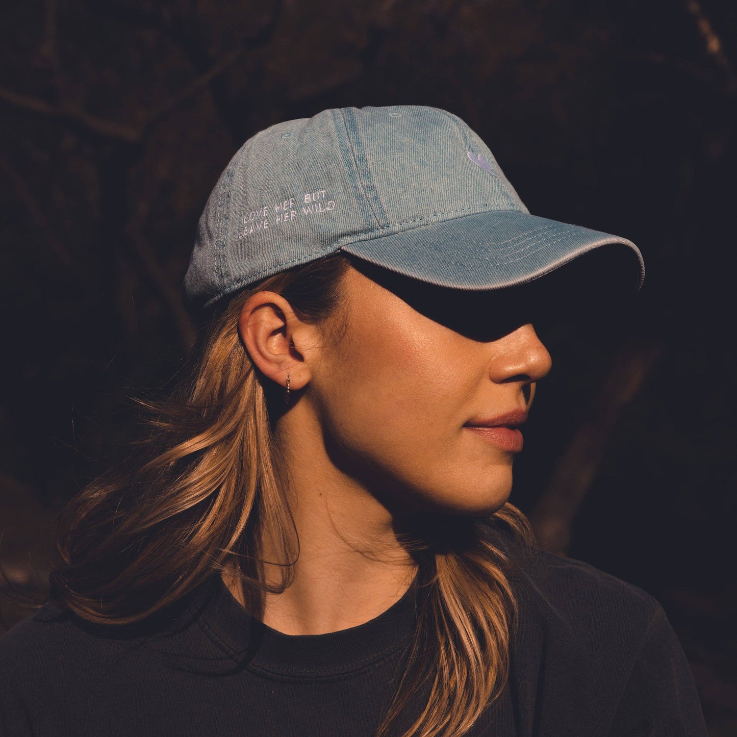 DENIM HEART DAD HAT