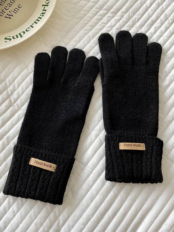 Jacquard Touch Screen Velvet Gloves