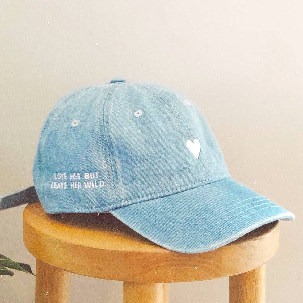 DENIM HEART DAD HAT