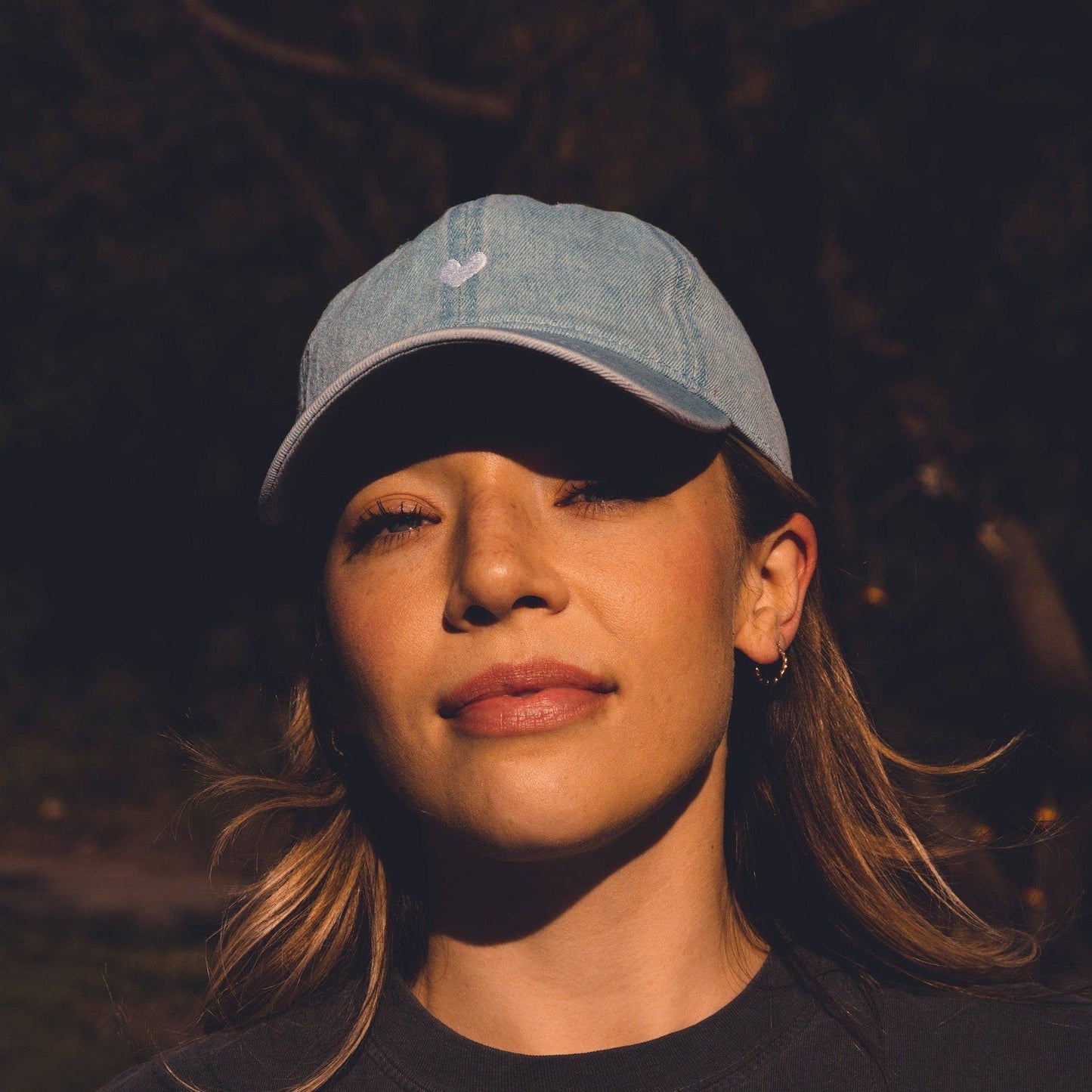 DENIM HEART DAD HAT