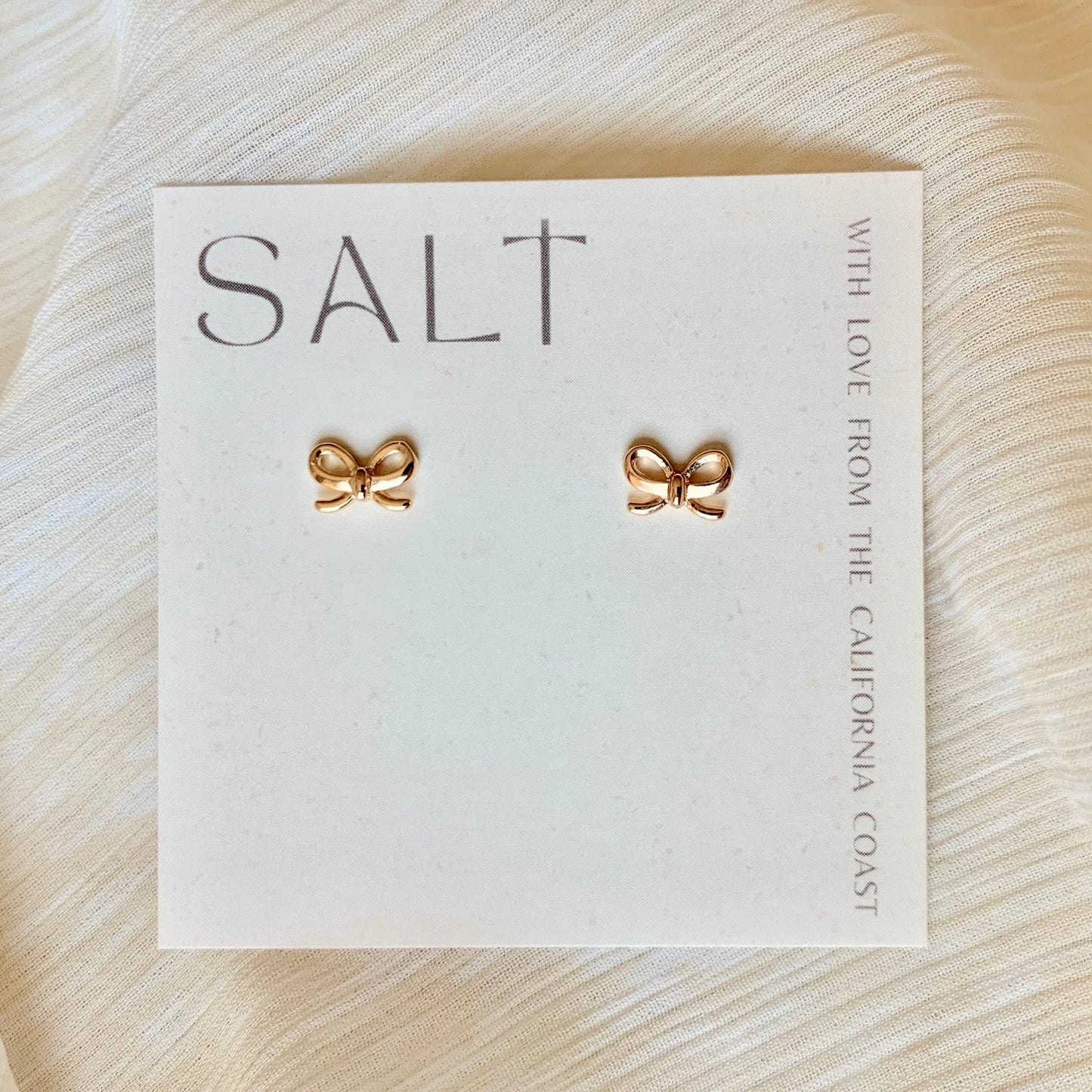 Bow Stud Earrings | 18k Gold