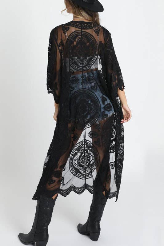 BOHO CROCHET LACE BEACH COVER UP