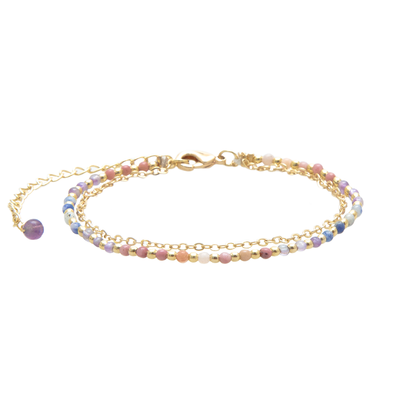 ENERGY HEALER 2 MM LAYERED BRACELET (GOLD)