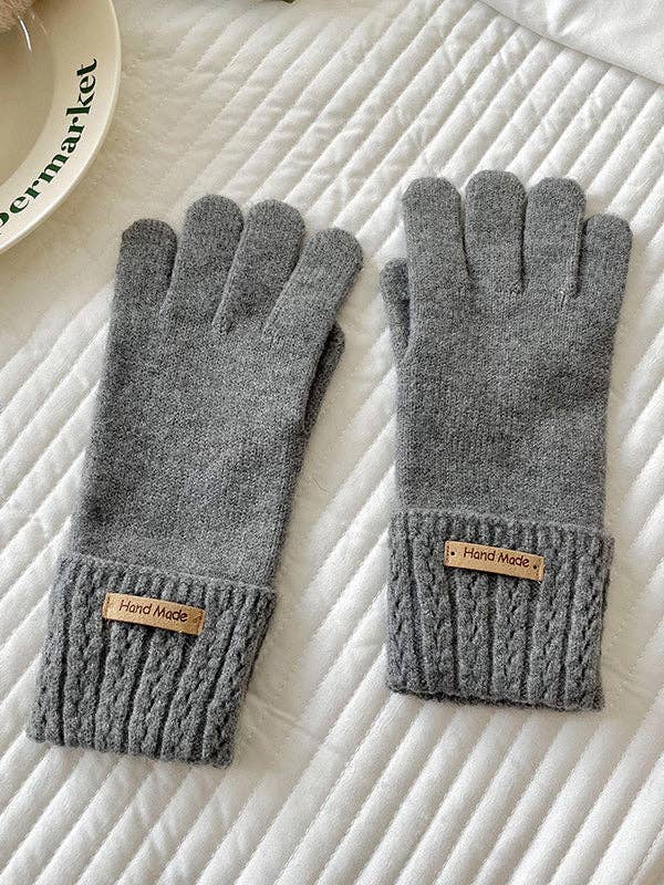 Jacquard Touch Screen Velvet Gloves