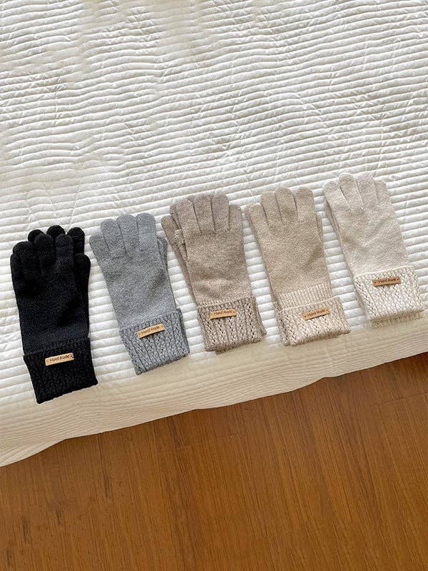 Jacquard Touch Screen Velvet Gloves