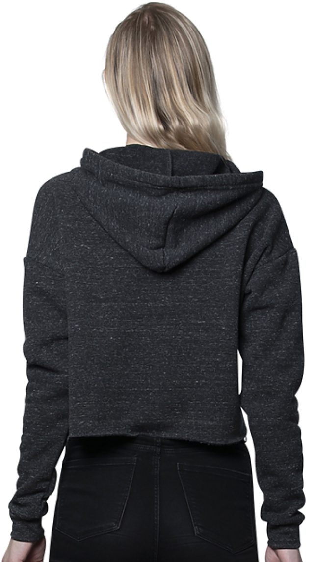 ECO FLEECE CROP TOP HOODIE