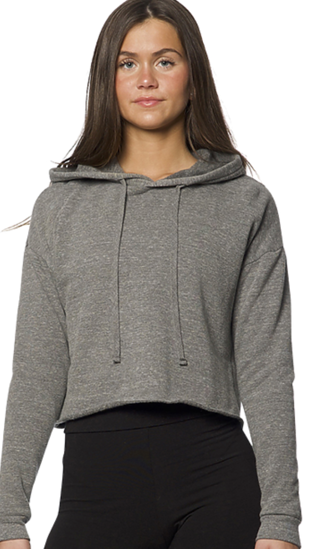 ECO FLEECE CROP TOP HOODIE
