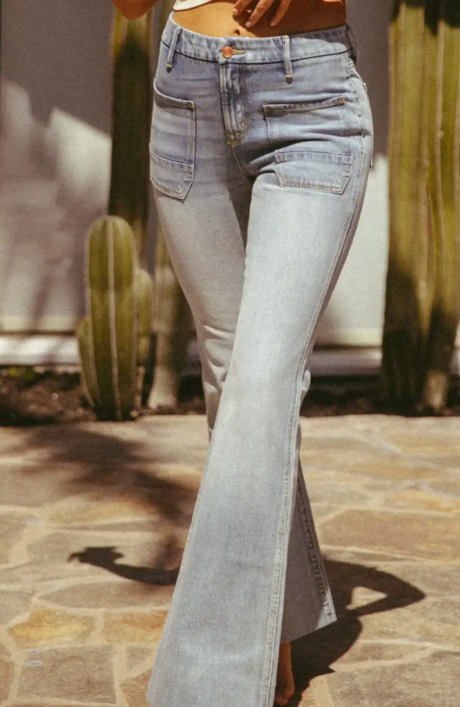 PORTER BLUE WANDER FLARE JEANS - GRACIE WASH