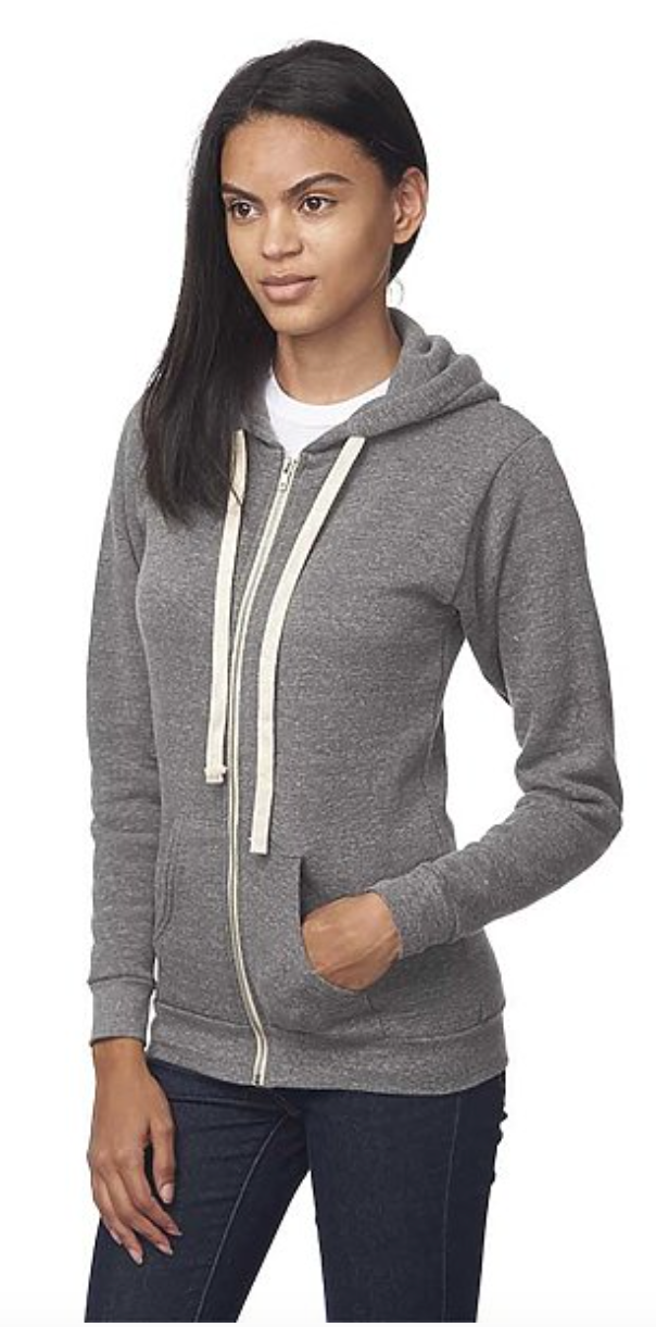 UNISEX ECO TRIBLEND FLEECE FULL ZIP HOODIE