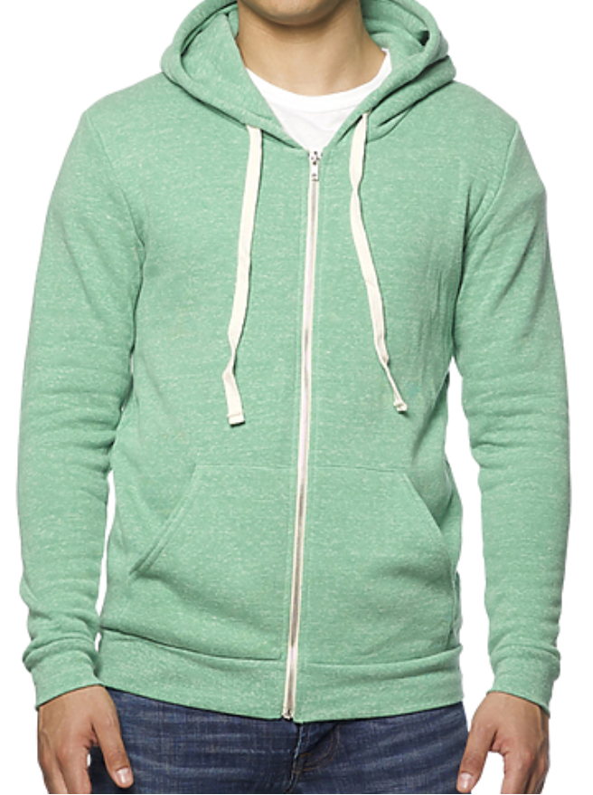 UNISEX ECO TRIBLEND FLEECE FULL ZIP HOODIE