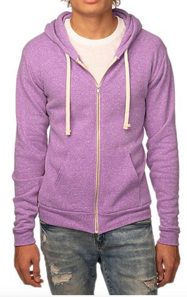 UNISEX ECO TRIBLEND FLEECE FULL ZIP HOODIE