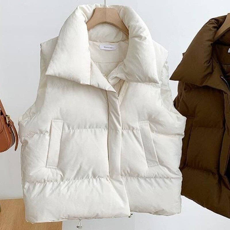 LOOSE HOODED COTTON VEST
