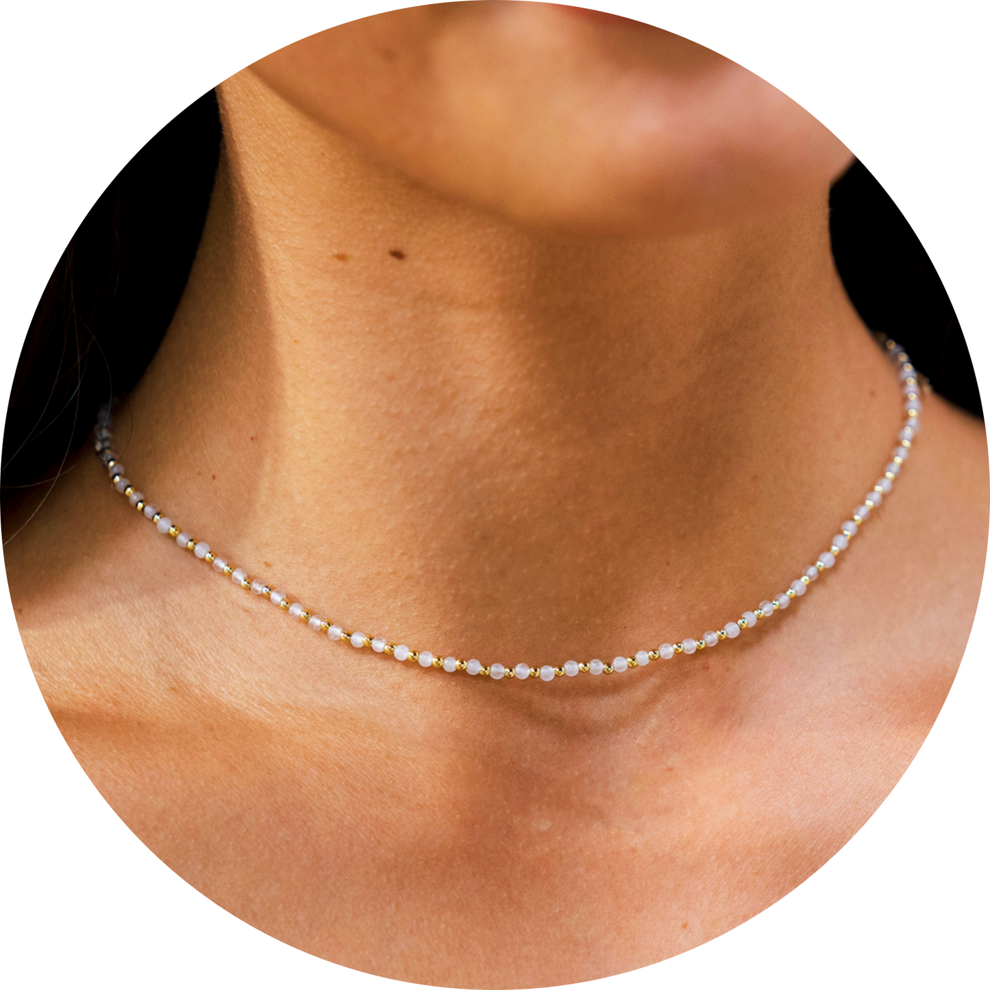 MOON DANCER 2MM HEALING NECKLACE (SILVER)