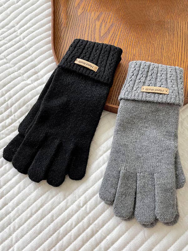 Jacquard Touch Screen Velvet Gloves