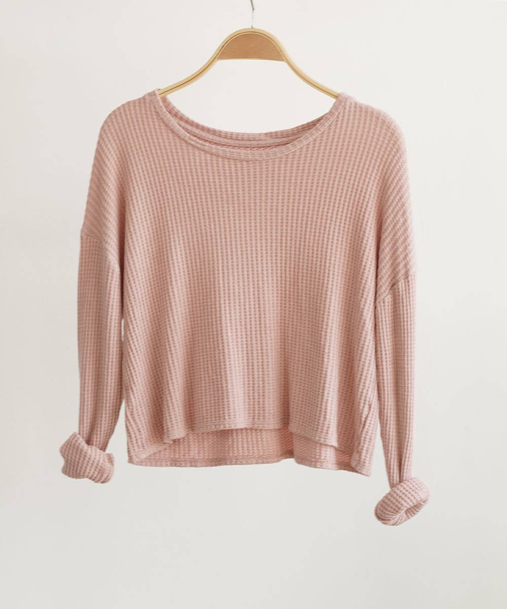 BAMBOO WAFFLE CROP TOP