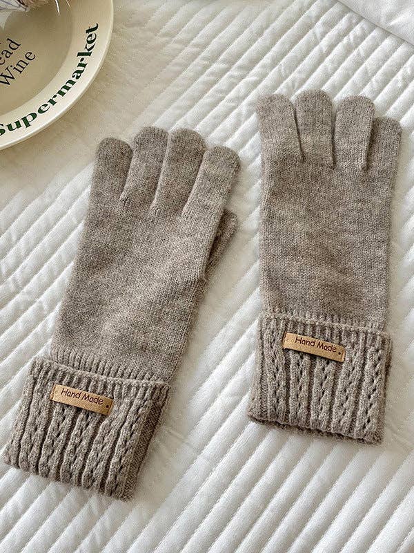 Jacquard Touch Screen Velvet Gloves