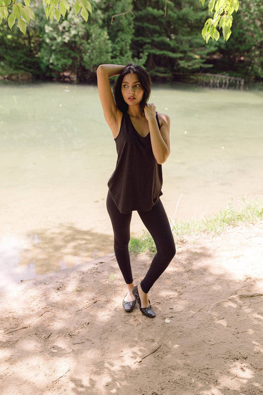 BLACK BAMBOO LEGGINGS