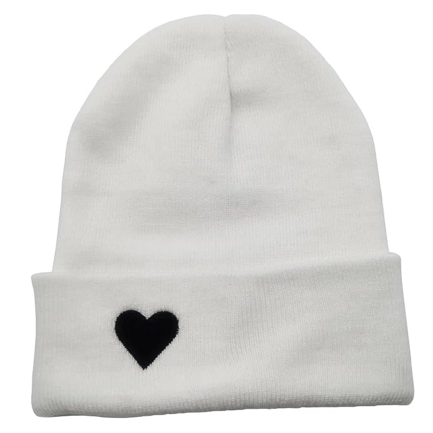 HEART CUFFED BEANIE