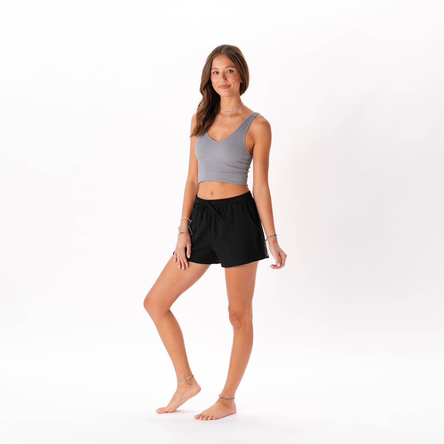 BLACK CABANA SHORTS