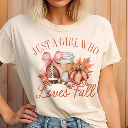 JUST A GIRL WHO LOVES FALL TEE