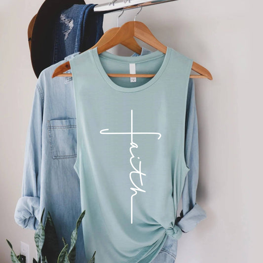 FAITH JERSEY MUSCLE TANK