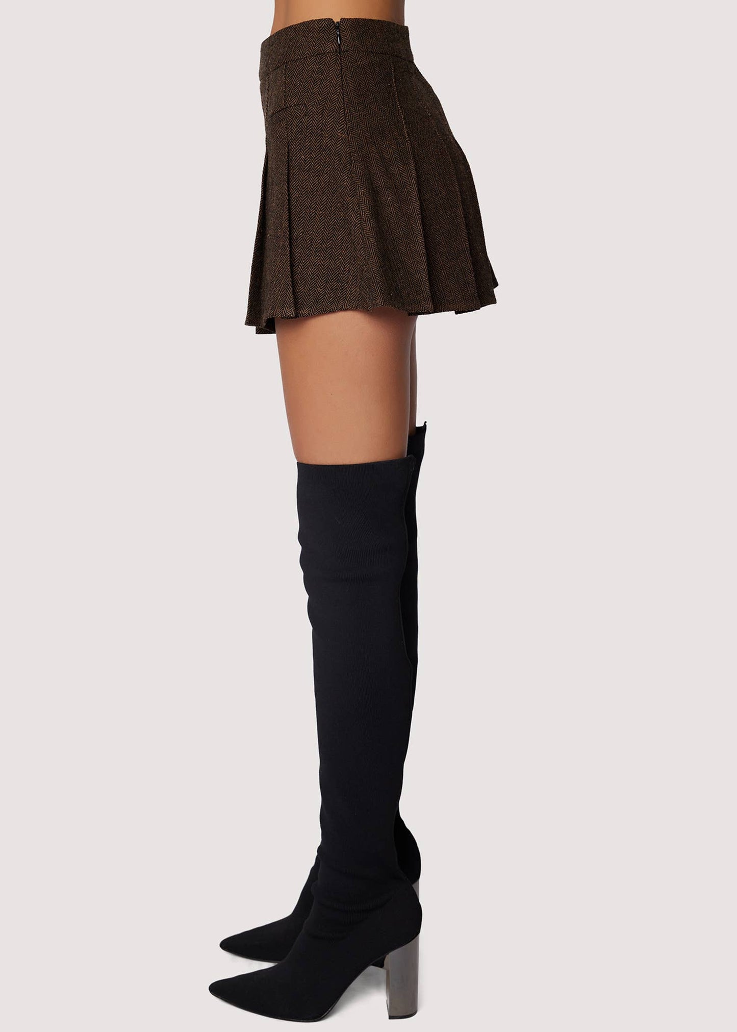 DELFINA PLEATED MINI SKIRT