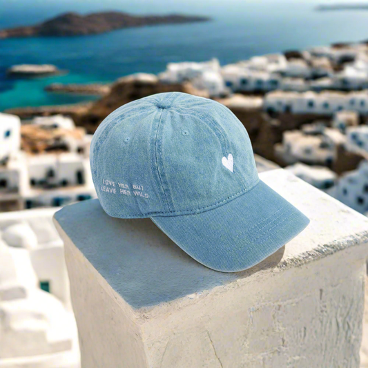 DENIM HEART DAD HAT