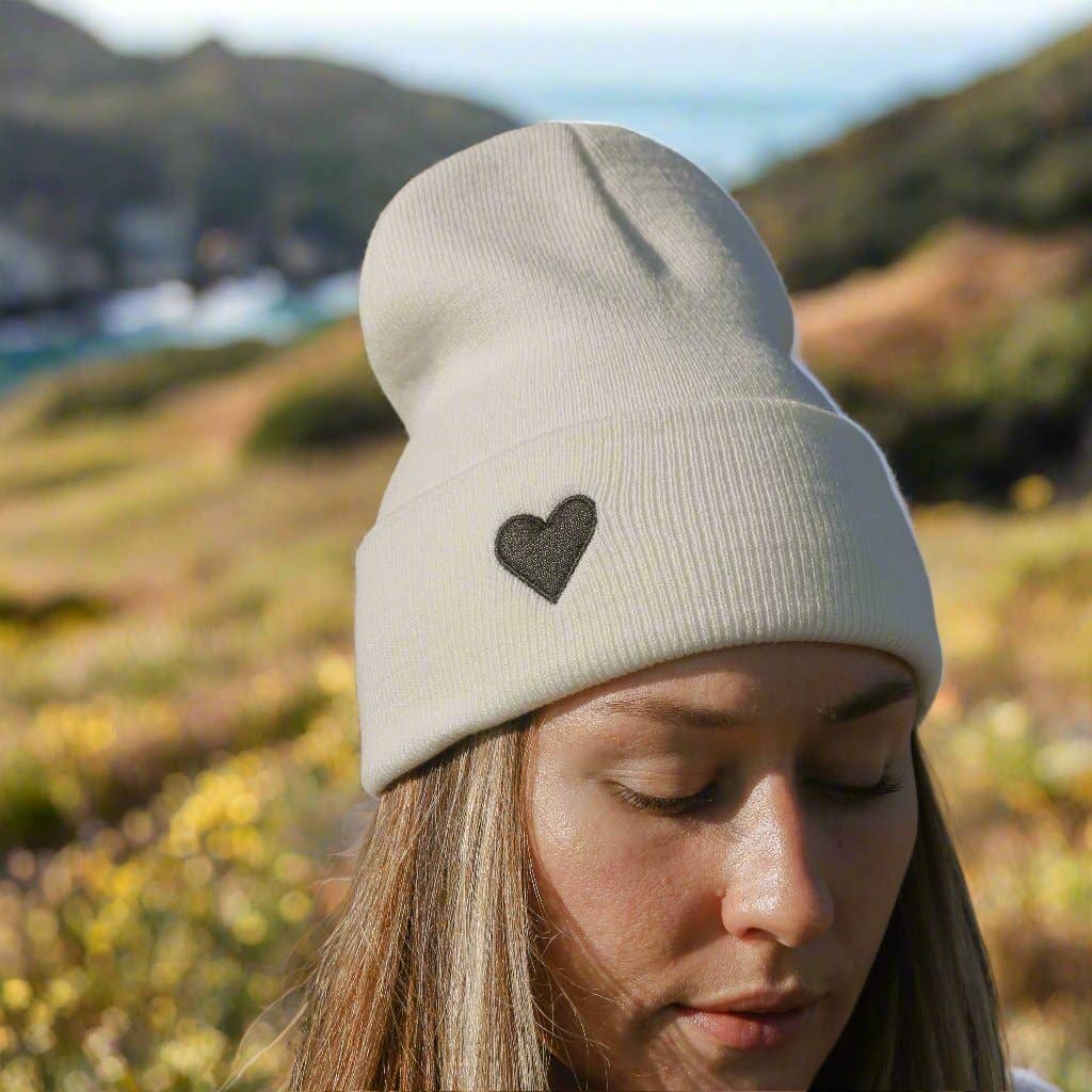 HEART CUFFED BEANIE