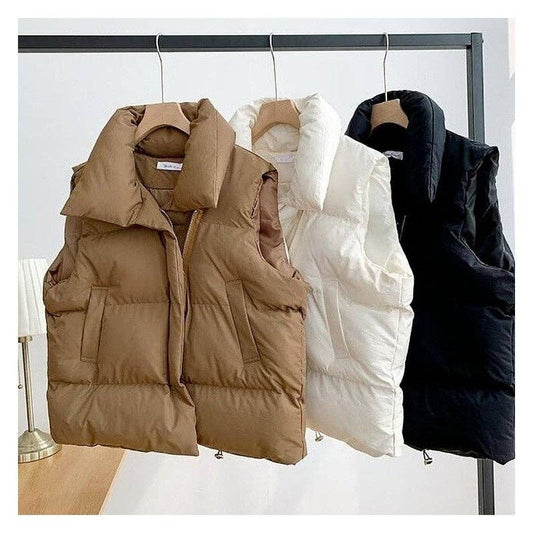 LOOSE HOODED COTTON VEST