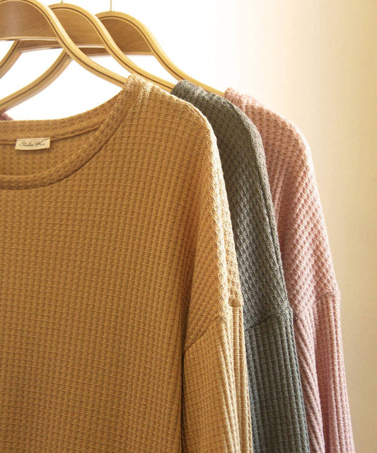 BAMBOO WAFFLE CROP TOP