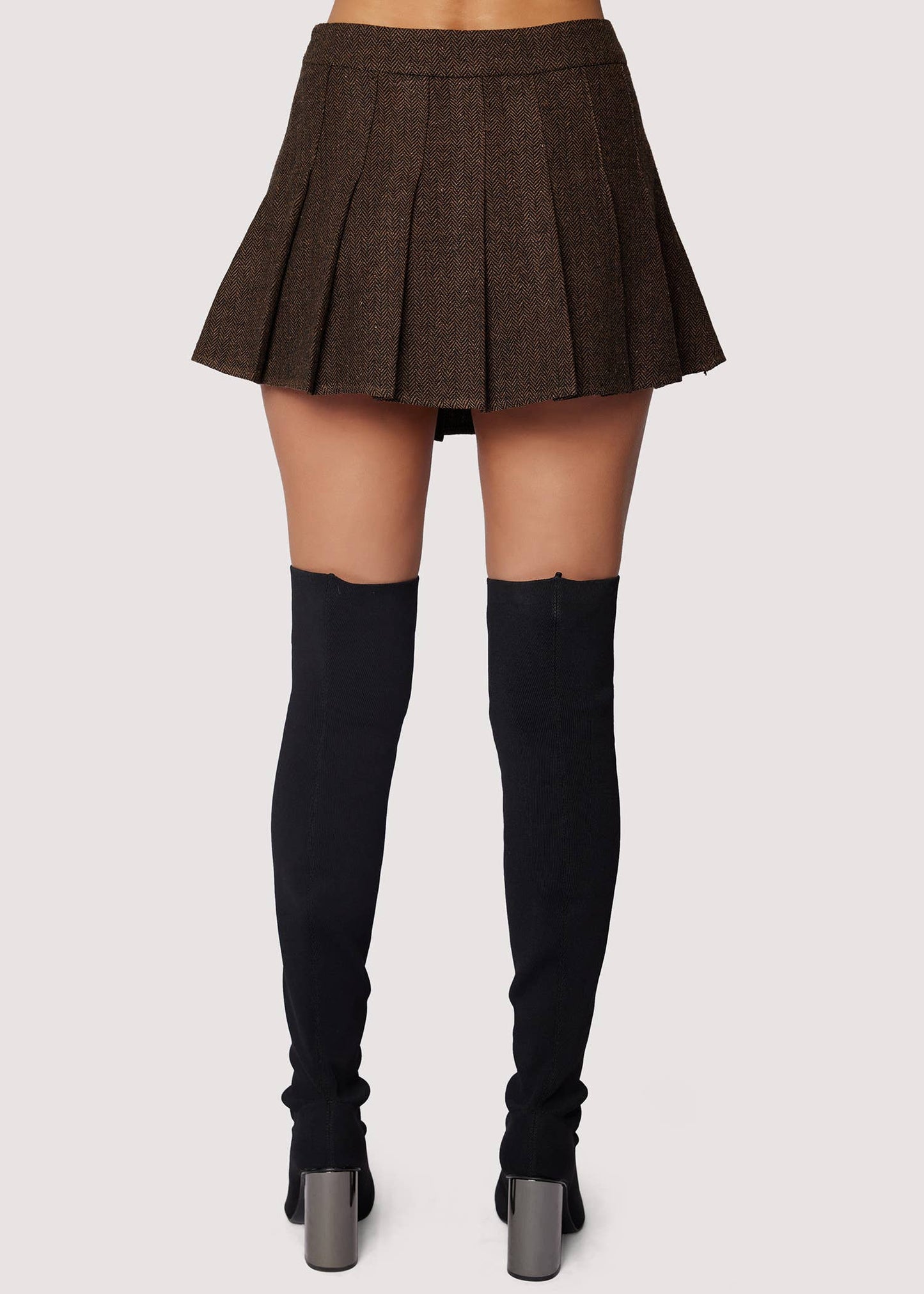DELFINA PLEATED MINI SKIRT