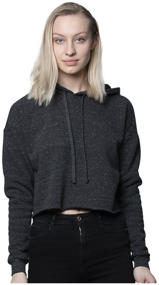 ECO FLEECE CROP TOP HOODIE