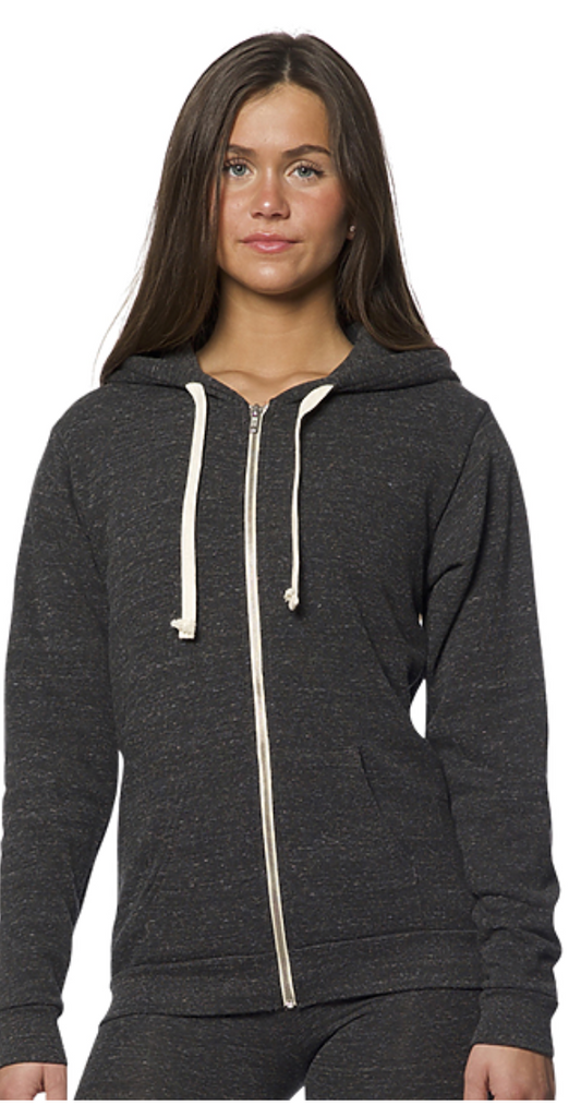 UNISEX ECO TRIBLEND FLEECE FULL ZIP HOODIE