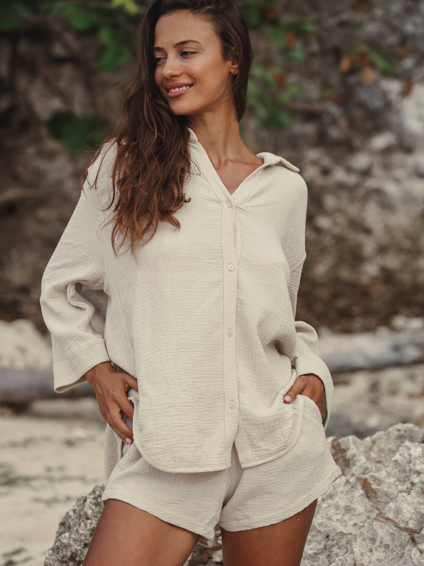 ECHO MAXI SHIRT - OATMEAL