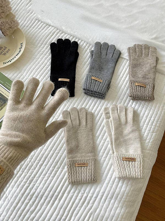 Jacquard Touch Screen Velvet Gloves