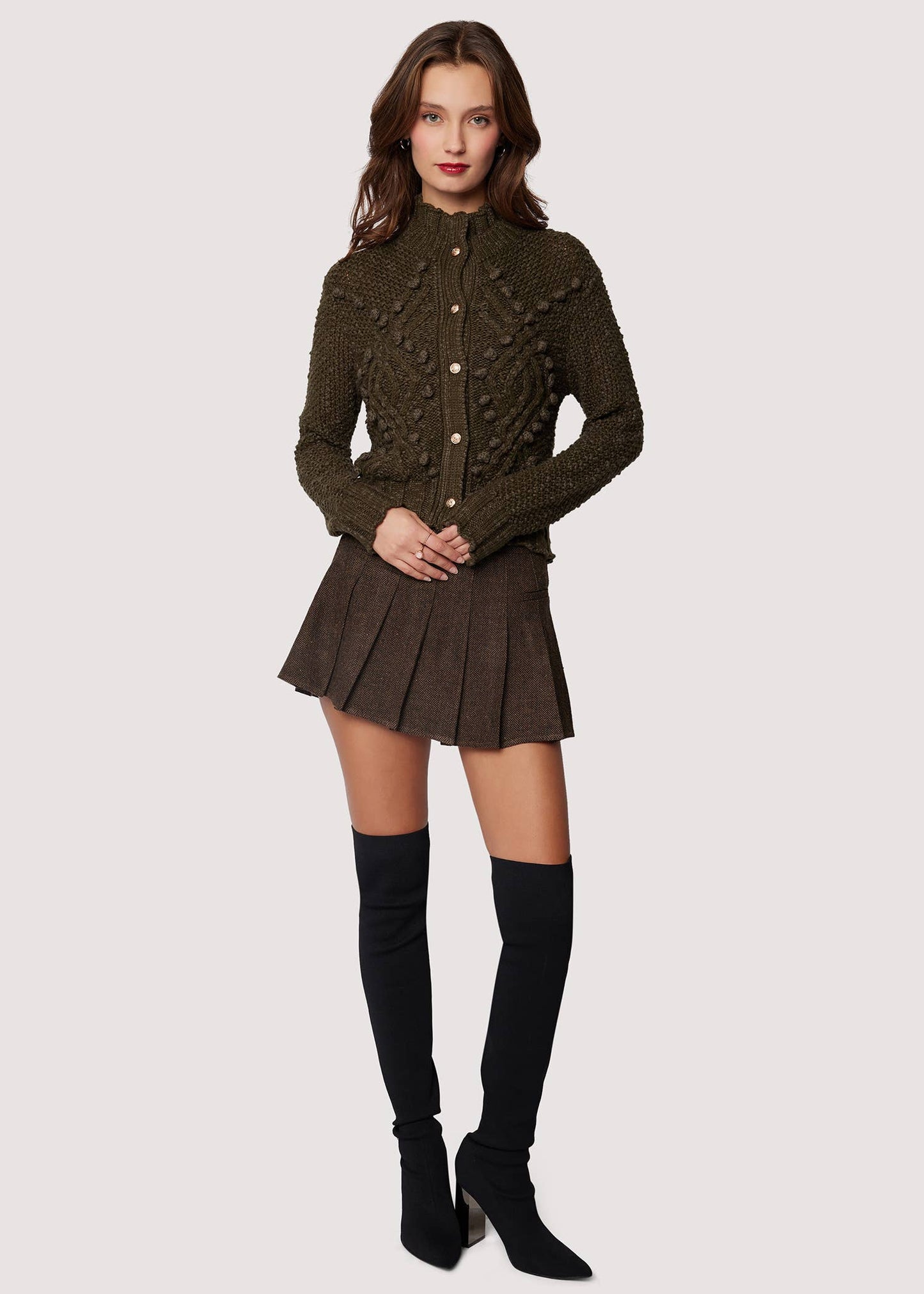 DELFINA PLEATED MINI SKIRT