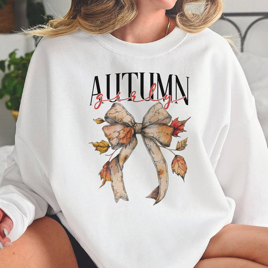 AUTUMN BOW PULLOVER SWEATSHIRT